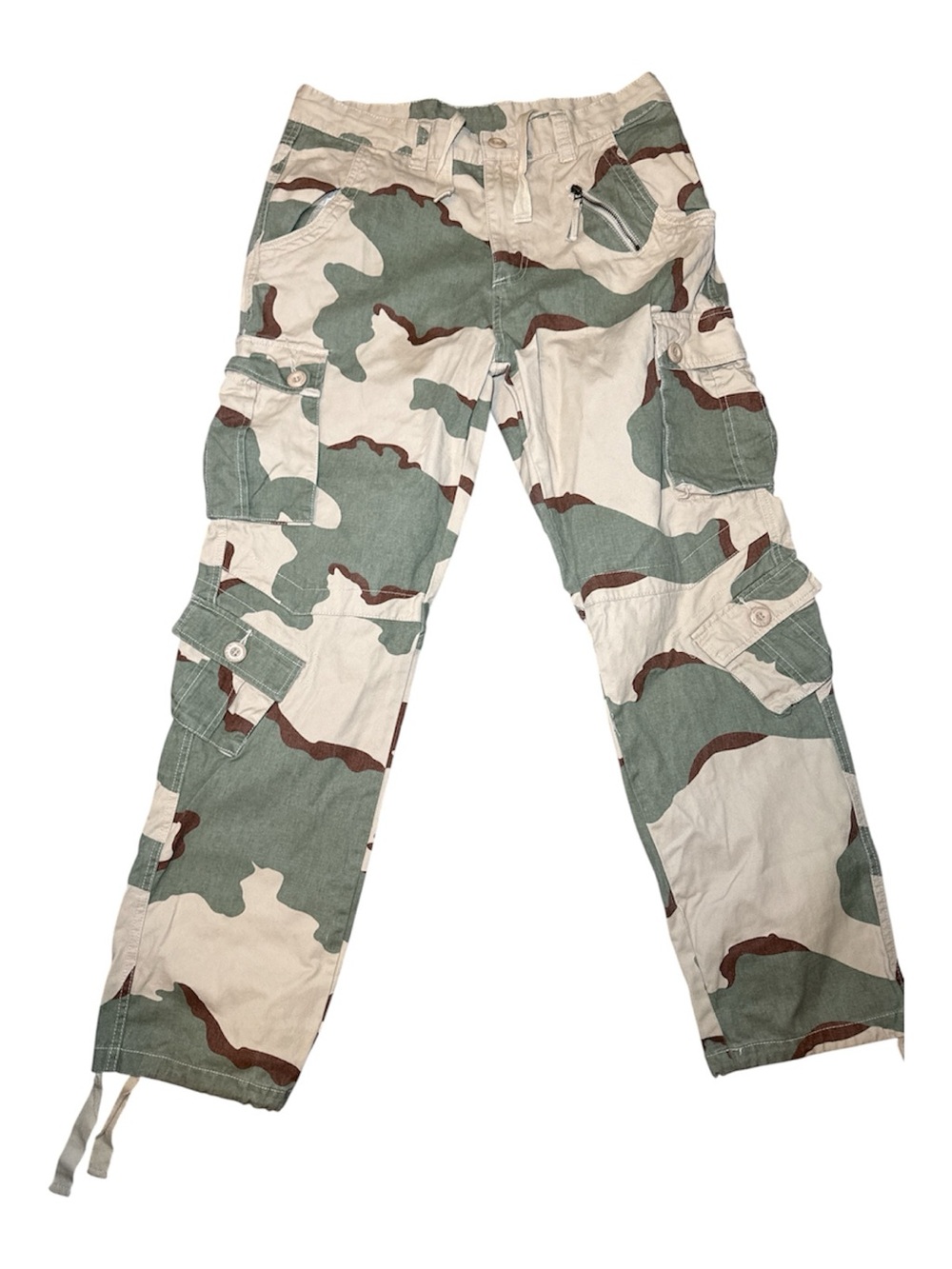 Desert Camo Cargo Pants Men's 34x31 Military Utility Tactical Y2K Streetwear